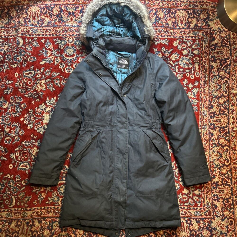 The North Face Arctic Parka Women’s XS Puffer Jacket Hyvent Down Fill Faux Fur